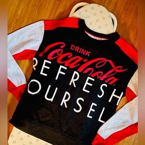 Coca-Cola Black and Red Refresh Sweatshirt Long Sleeves